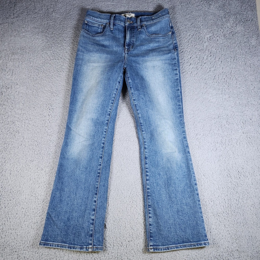 Madewell‎ Jeans Womens Size 27 Blue Mid-Rise Kick Out Flare Stretch Denim